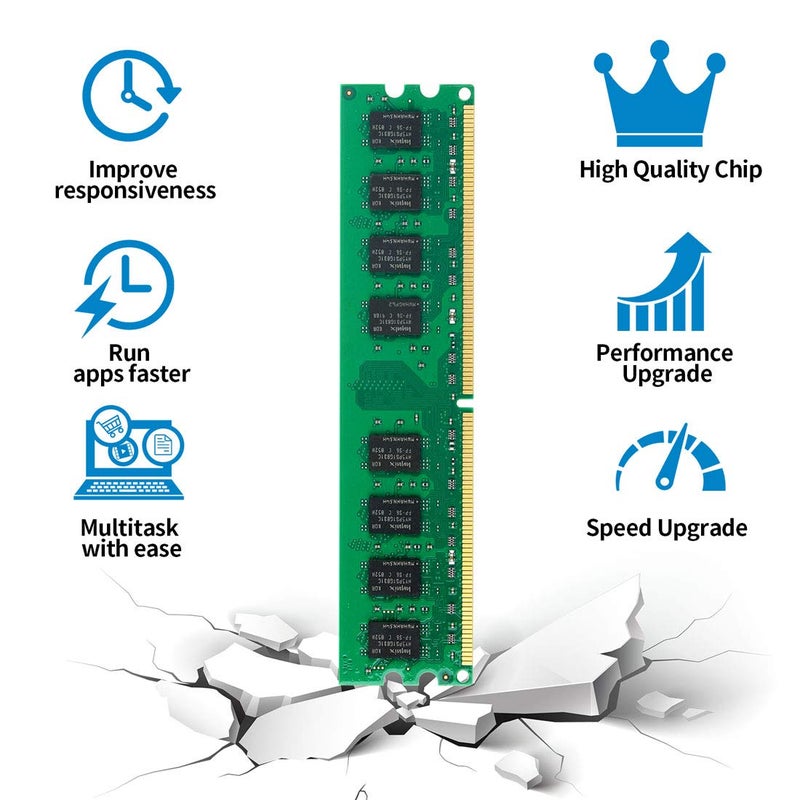 Motoeagle PC2-5300U 4GB Kit (2GBX2) DDR2 667MHz Udimm RAM 2Rx8 PC2 5300 1.8V Unbuffered Desktop Memory Modules - Image 5